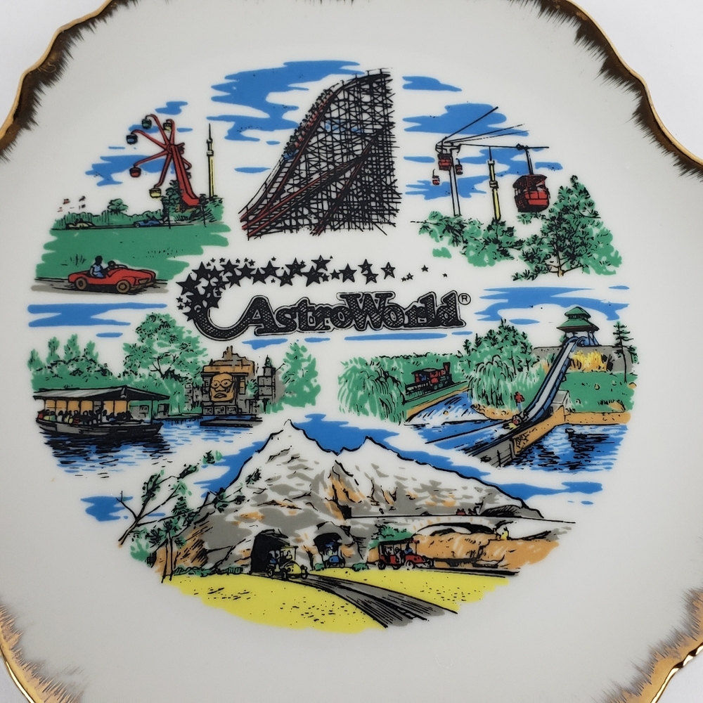 VTG 1960s Six Flags Astroworld Plate - Picture 2 of 5